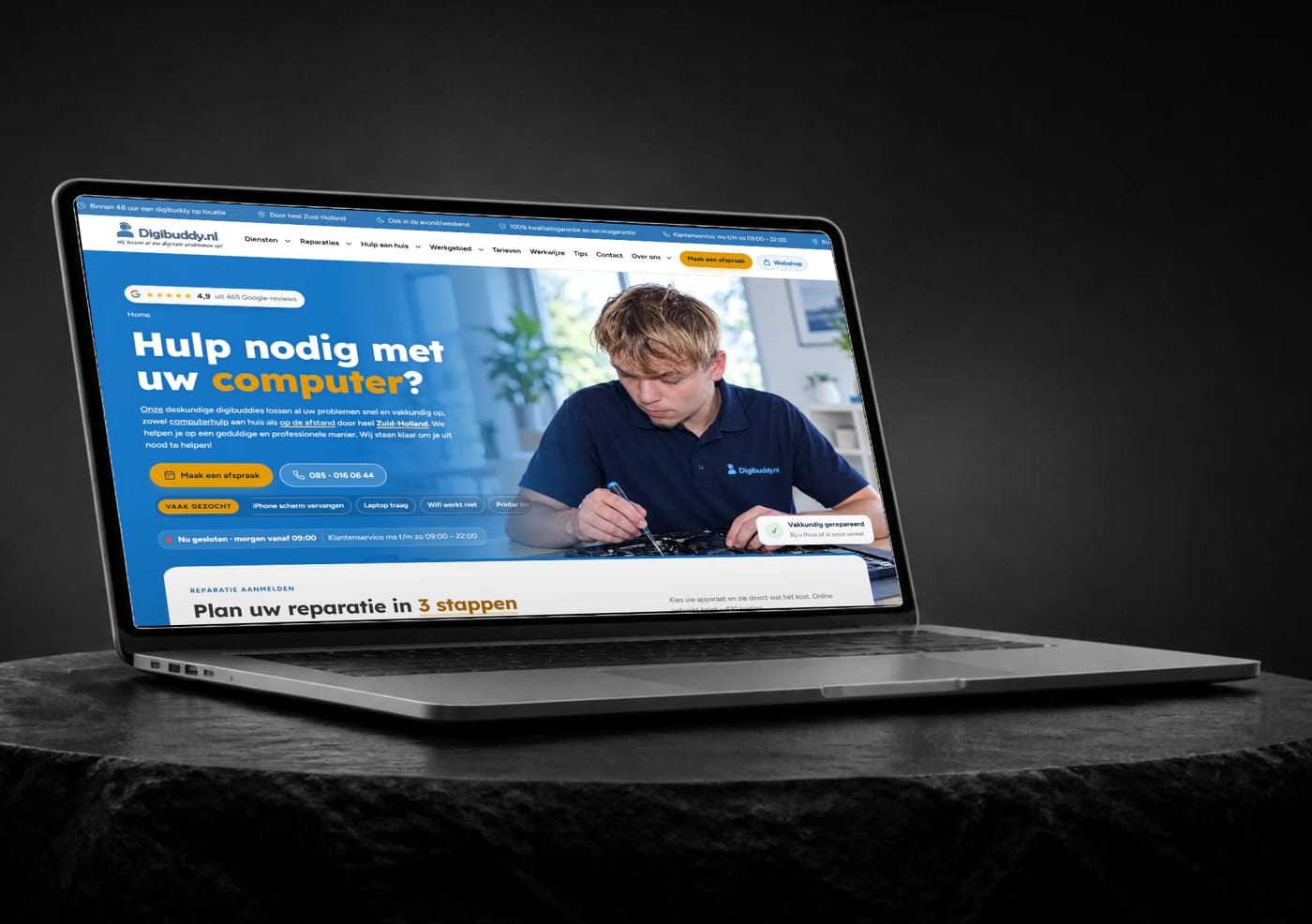Digibuddy (digibuddy.nl) op een laptop