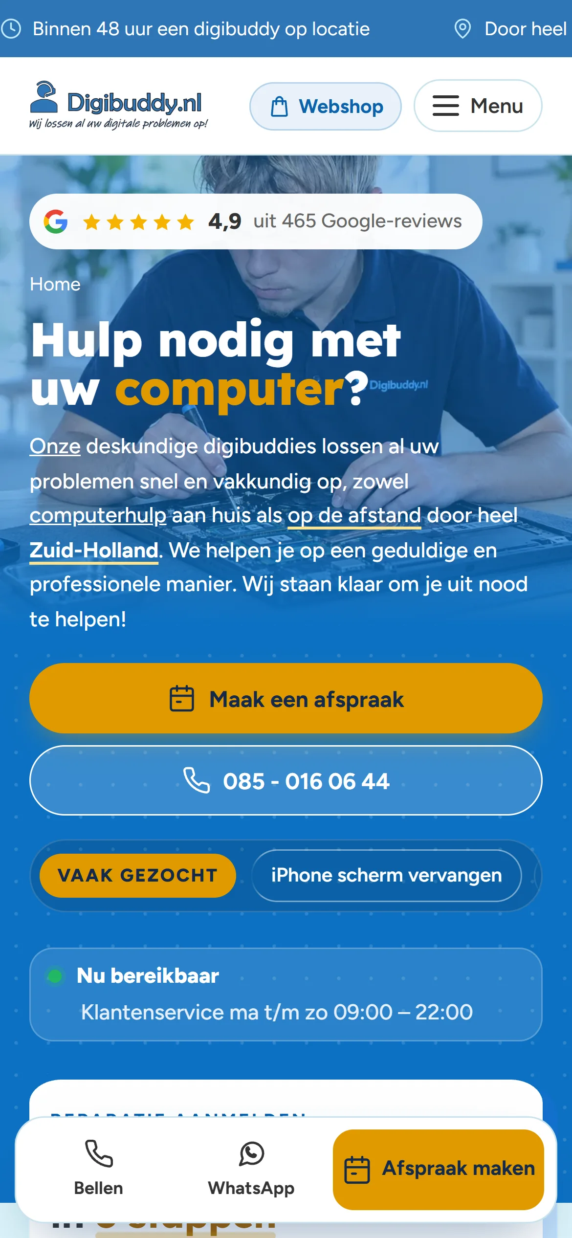 Digibuddy op een telefoon