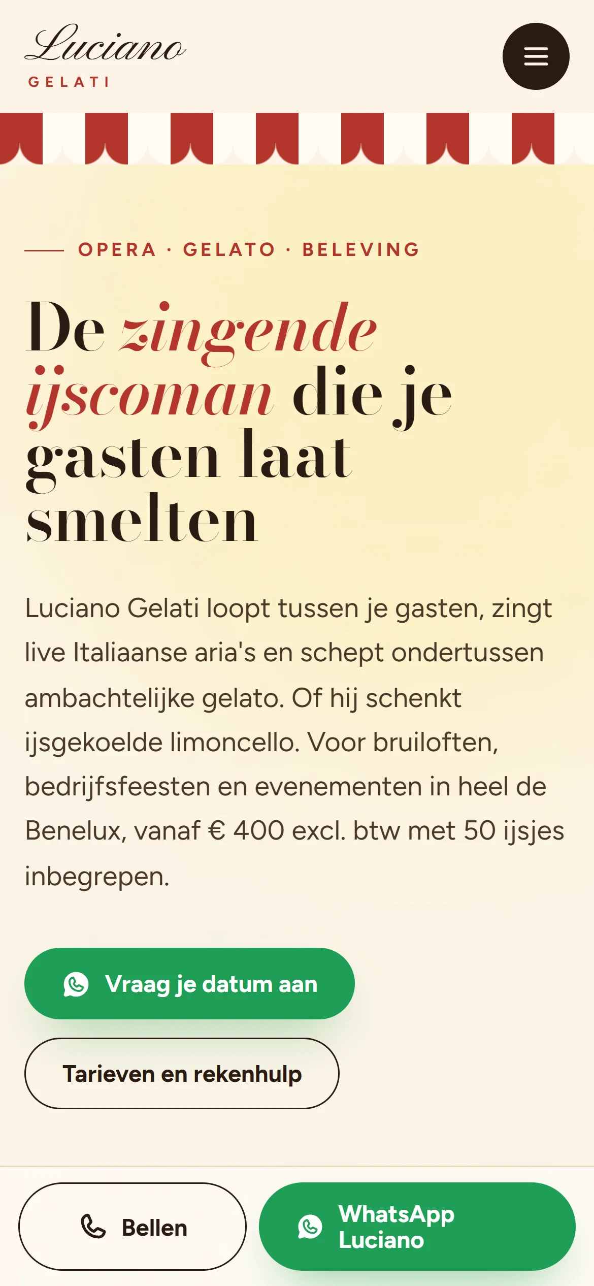 Luciano Gelati op een telefoon